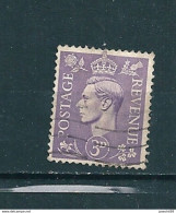 N° 214A George VI Filigrane K Timbre Grande Bretagne 1941 Oblitéré Royaume-Uni GB Postage Revenue - Usati