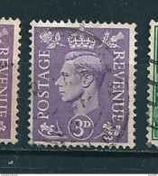 N° 214 George VI Filigrane K Timbre Grande Bretagne 1937 Oblitéré Royaume-Uni GB Postage Revenue - Oblitérés