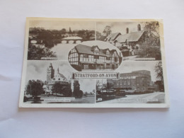 STRATFORD ON AVON  ( ENGLAND ANGLETERRE ) MULTIVUES  1953 TIMBRE QUEEN - Stratford Upon Avon