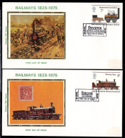 GREAT BRITAIN(1975) Locomotives. Set Of 4 Unaddressed FDC With Cachet. Scott Nos 749-52. - 1971-1980 Decimal Issues