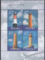 POLAND Block 171,unused,lighthouses - Nuevos