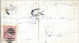 Portugal Cover From Aveiro To Porto With King Luiz 25 Réis Stamp - Lettres & Documents