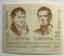 Argentina 1967, Grals. Belgrano, Artigas, Scoot 839, MNH. - Neufs