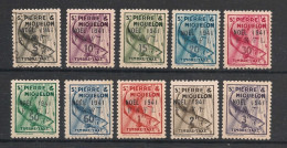 SPM - 1941 - Taxe TT N°YT. 42 à 51 - Série Complète FNFL - Neuf * / MH VF - Postage Due