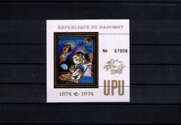 Dahomey 1974 Centenary Of UPU Perforated Block Postfrisch / MNH - UPU (Union Postale Universelle)