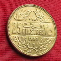 Lebanon 25 Piastres 1952 KM# 16.1 *VT Liban Libano Libanon - Liban