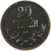 HAUS HABSBURG 20 FILLER 1916 Franz Joseph I. 1848-1916 #c072 0135 - Austria