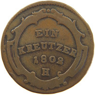 HAUS HABSBURG KREUZER 1802 H FRANZ II. 1792-1835 #c064 0071 - Austria