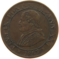 VATICAN 1/2 SOLDO 1867 Pius IX. 1846-1878. #s076 0435 - Vatican