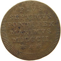 VATICAN 1/2 BAIOCCO 1802 Pius VII., 1800-1823 #s075 0759 - Vatican
