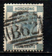 HONG KONG - 1863 - FOUR CENTS - USATO - Usati