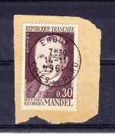 FRANCE,  YT 1423 Obl, 1964 à L'envers Dans Le Cachet  (STRF986) - Gebraucht