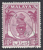 MALESIA 1949-55 - Yvert 53° - Sultano | - Malaya (British Military Administration)