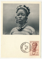 AOF => Carte Maximum Publicitaire IONYL - Soudan Français - Jeune Femme De Djenné (DAKAR) 1952 - Lettres & Documents