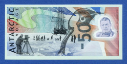 De La Rue - Antarctic Voyage Ernest Shackleton - Green Type - Polymer Specimen Test Note Unc - Fiktive & Specimen