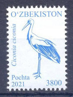 2021. Uzbekistan, Definitive, Bird, 3800S, 1v, Mint/** - Oezbekistan