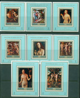 Manama 1971 Mi#655-662 Paintings Of Adam & Eve 8xDLMS MLH - Manama