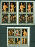 Manama 1971 Mi#655-662 Paintings Of Adam & Eve MLH - Manama