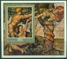 Manama 1971 Mi#MS133A Paintings Of Adam & Eve MS CTO - Manama