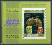 Manama 1971 Mi#MS131A Famous Olympic Champions, Boxing MS MLH - Manama