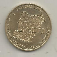 Monnaie, 1 Euro Temporaire Du Département De La Mayenne, 7-23 Mars 1997, 2 Scans - France