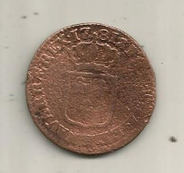 Monnaie Royale, Louis XVI, 1 Sol, 1781, 2 Scans - 1774-1791 Lodewijjk XVI