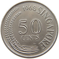 SINGAPORE 50 CENTS 1968  #a014 0749 - Singapur