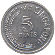 SINGAPORE 5 CENTS 1971  #c040 0807 - Singapur