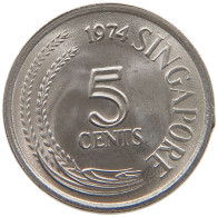 SINGAPORE 5 CENTS 1974  #s061 0539 - Singapur