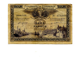 2 Francs Chambre De Commerce Caen Et Honfleur - Bons & Nécessité