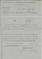 1881 BORDEREAU CIE DES CHEMINS DE FER DE L OUEST PARIS Pour MM. Boniface Frères Sotteville Les Rouen Seine Marit. Fourni - 1800 – 1899