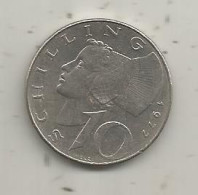 Monnaie, Autriche, Republik Osterreich, 10 Schilling, 1977, 2 Scans - Oesterreich