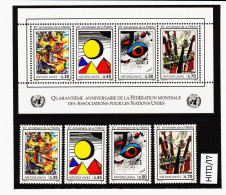 HITD/17 VEREINTE NATIONEN UNO GENF 1986 Michl 147/50 + Block 4  ** Postfrisch - Ungebraucht