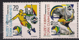 2014  Türk.- Zypern  **MNH   Fussball WM 2014  Brasilien - 2014 – Brasilien