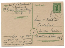 222 - 65 - Entier Postal Envoyé De Berlin 1946 - Interi Postali