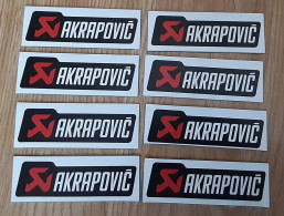 Akrapovic 8x Magnet Exhaust Decal Size 100x35mm - Magnete