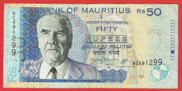 Ile Maurice - Billet De 50 Rupees - Joseph Maurice Paturau - 2009 - P50e - Maurice