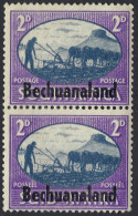 BECHUANALAND PROTECTORATE 1945 KGV 2d Slate Blue & Violet, Vertical Pair Victory SG130 MH - 1885-1964 Protectorado De Bechuanaland