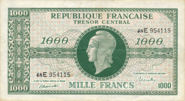 1000 Francs Thomas De La Rue (Marianne), Chiffres Maigres 1945, 48 E 954115 - 1943-1945 Marianne