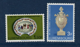 Luxembourg, Yv 704, 705, Mi 754, 755, * *, Faïence, Porcelaine, - Porselein