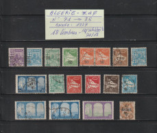 ALGÉRIE - Ex. Colonie -- Entre Les N° 71 Et N° 86 De 1927 - 18 Timbres Divers . Neuf *  &  Oblitérés - 2 Scan - Autres & Non Classés