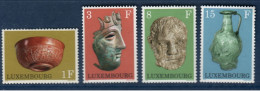 Luxembourg, Yv 791, 792, 793, 794, Mi 842, 843, 844, 845, * *, Archéologie, Période Gallo-romaine, - Archéologie