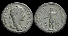 Severus Alexander AE Dupondius Alexander Standing Left - La Dinastia Severi (193 / 235)