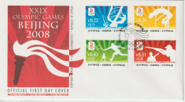 Chypre FDC 2008 JO De Pékin 1142-45 - Briefe U. Dokumente