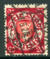 DANZIG 1924 Official Overprint On Arms 20 Pf. Used.  Michel Dienst 45 - Dienstmarken