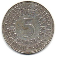 1951 - Germania 5 Mark J ---- - 5 Mark