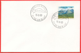 NORWAY - 8013 JAN MAYEN 1980.08.15 - «71o 00' 54'' N.Lat.» New Postmark - North Atlantic Ocean Island - Wetenschappelijke Stations & Arctic Drifting Stations