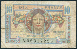 10 Francs Trésor Français 1947, A. 09317225 - 1947 French Treasury