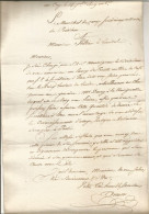 ANCIENNE LETTRE DE M LE MARECHAL DE CAMP A M PELTIER A LONDON DATE 1809 N°83 - Politico E Militare