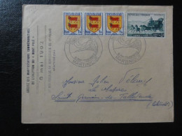 Martinique- Cachet Temporaire 8 Mai 1952-cinquantenaire éruption Montagne Pelée - Vulcani